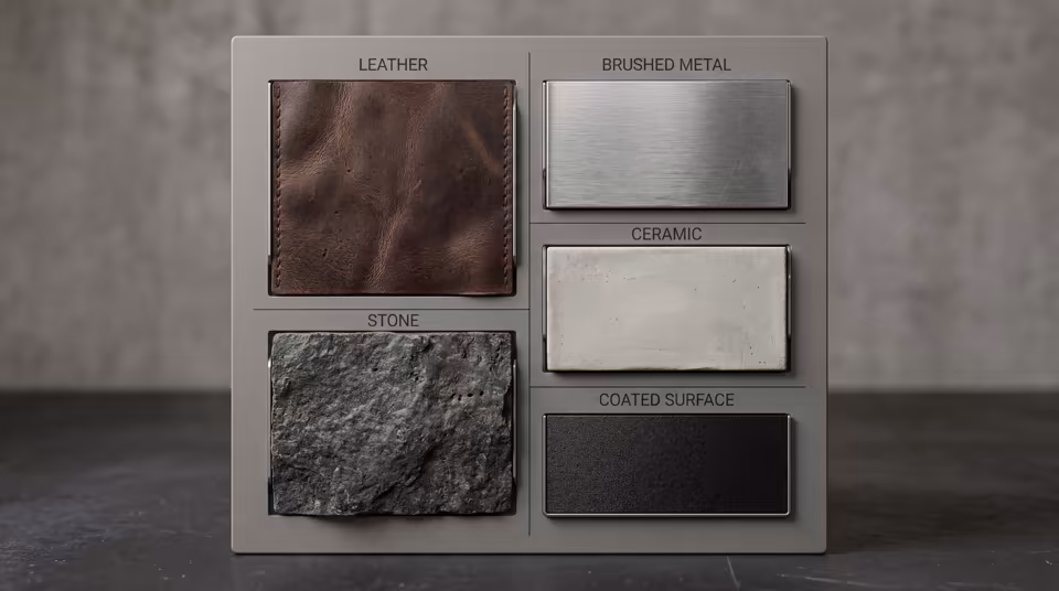 Material swatch board preview